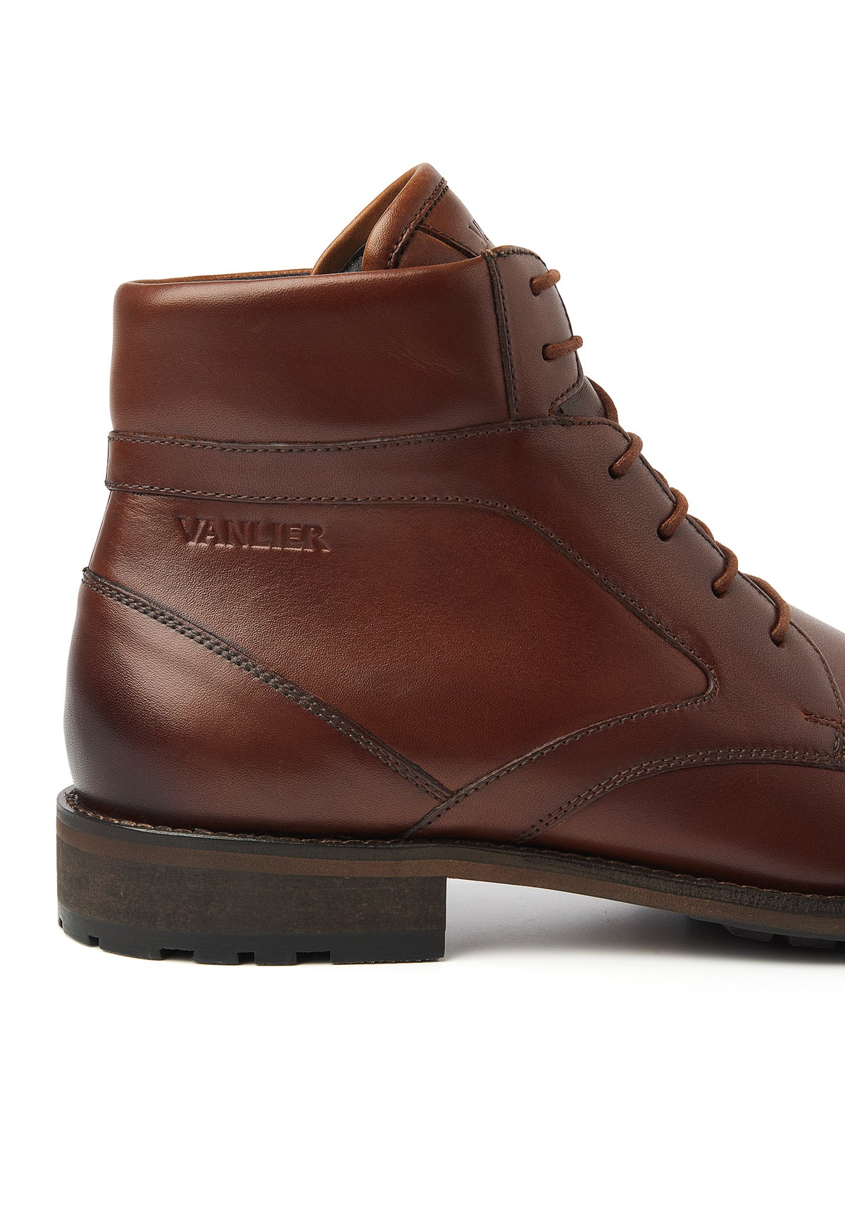 Cognac gladleren Henry boot