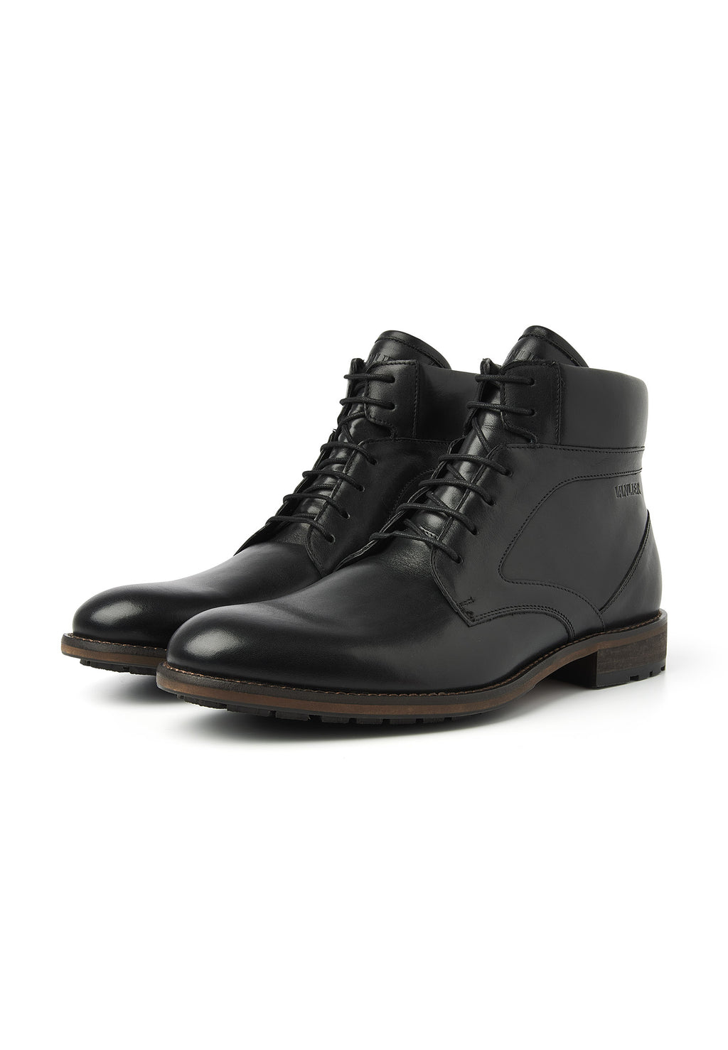 Zwart gladleren Henry boot