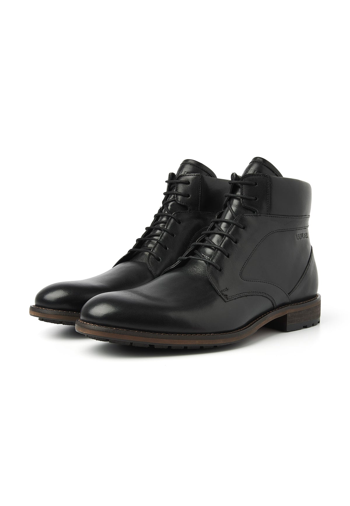 Zwart gladleren Henry boot