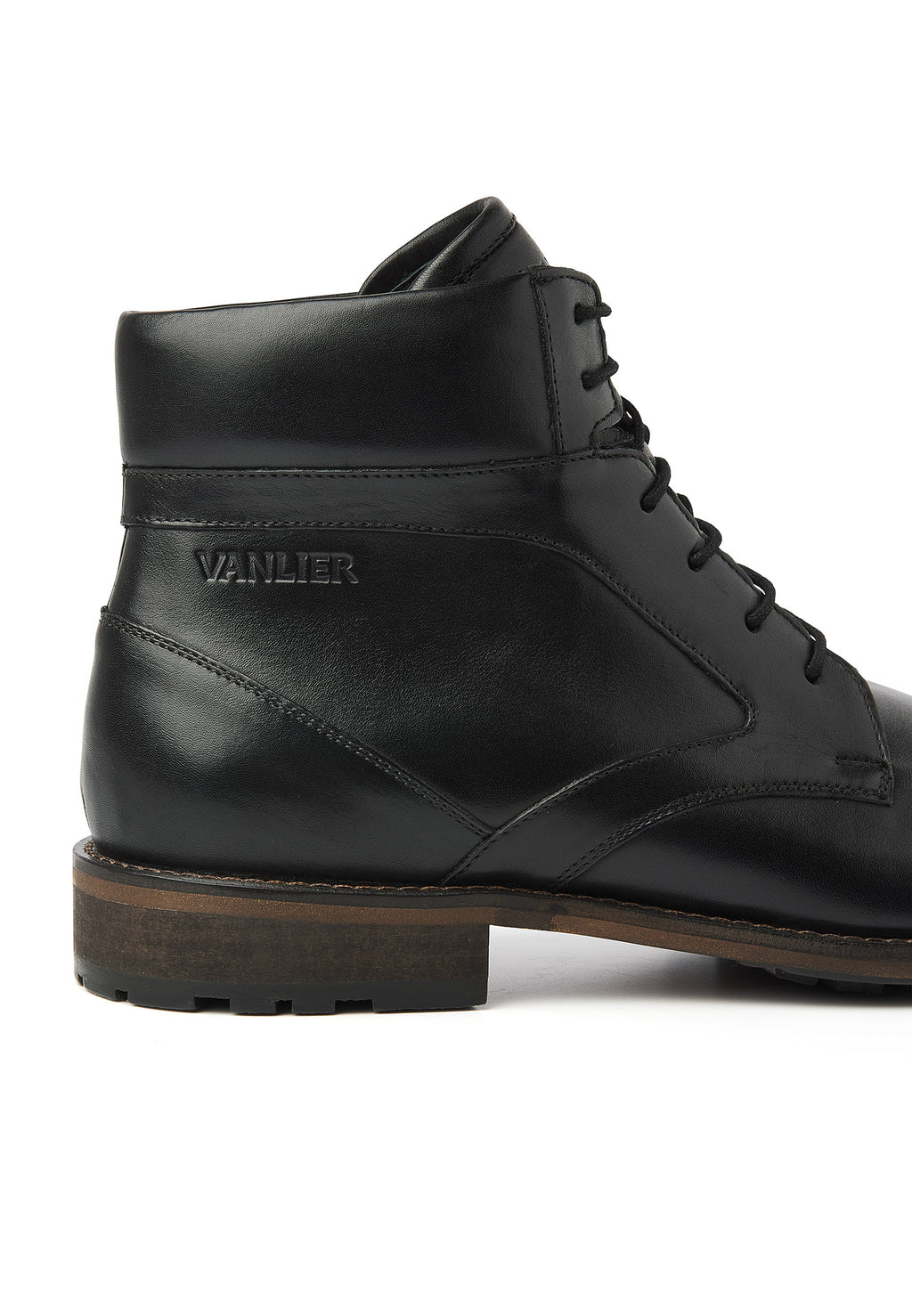 Zwart gladleren Henry boot
