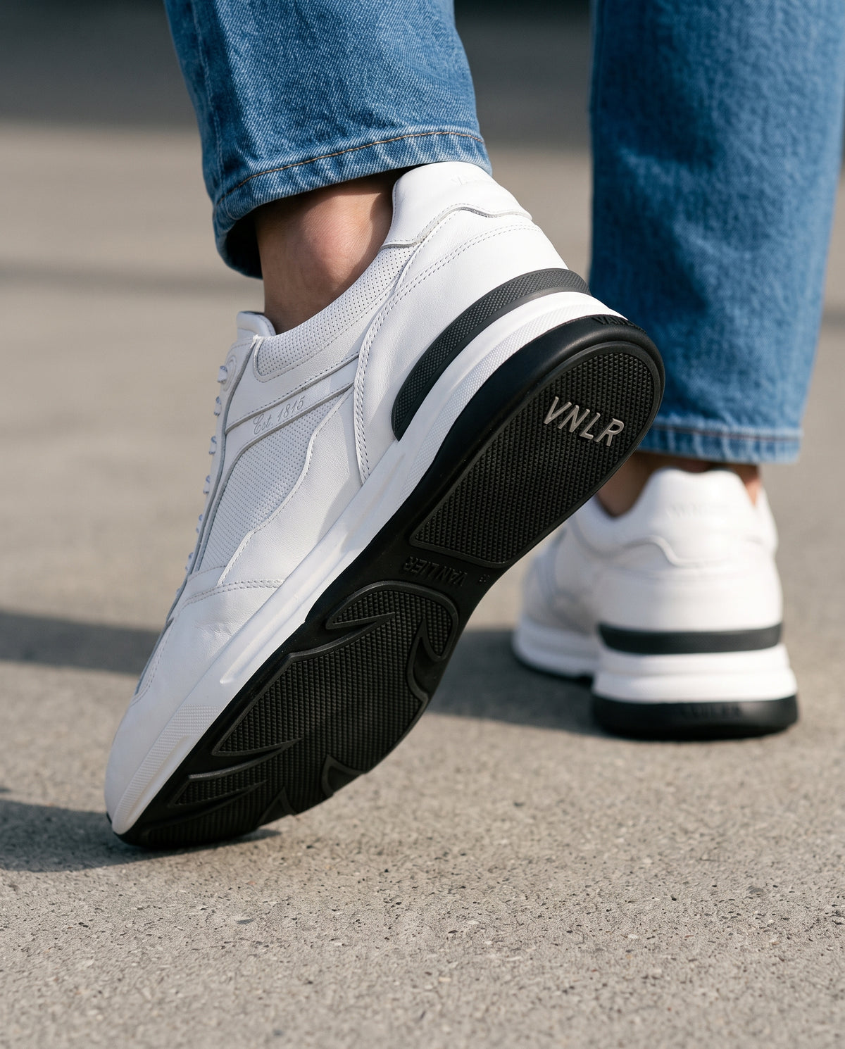Wit gladleren Ferro sneaker