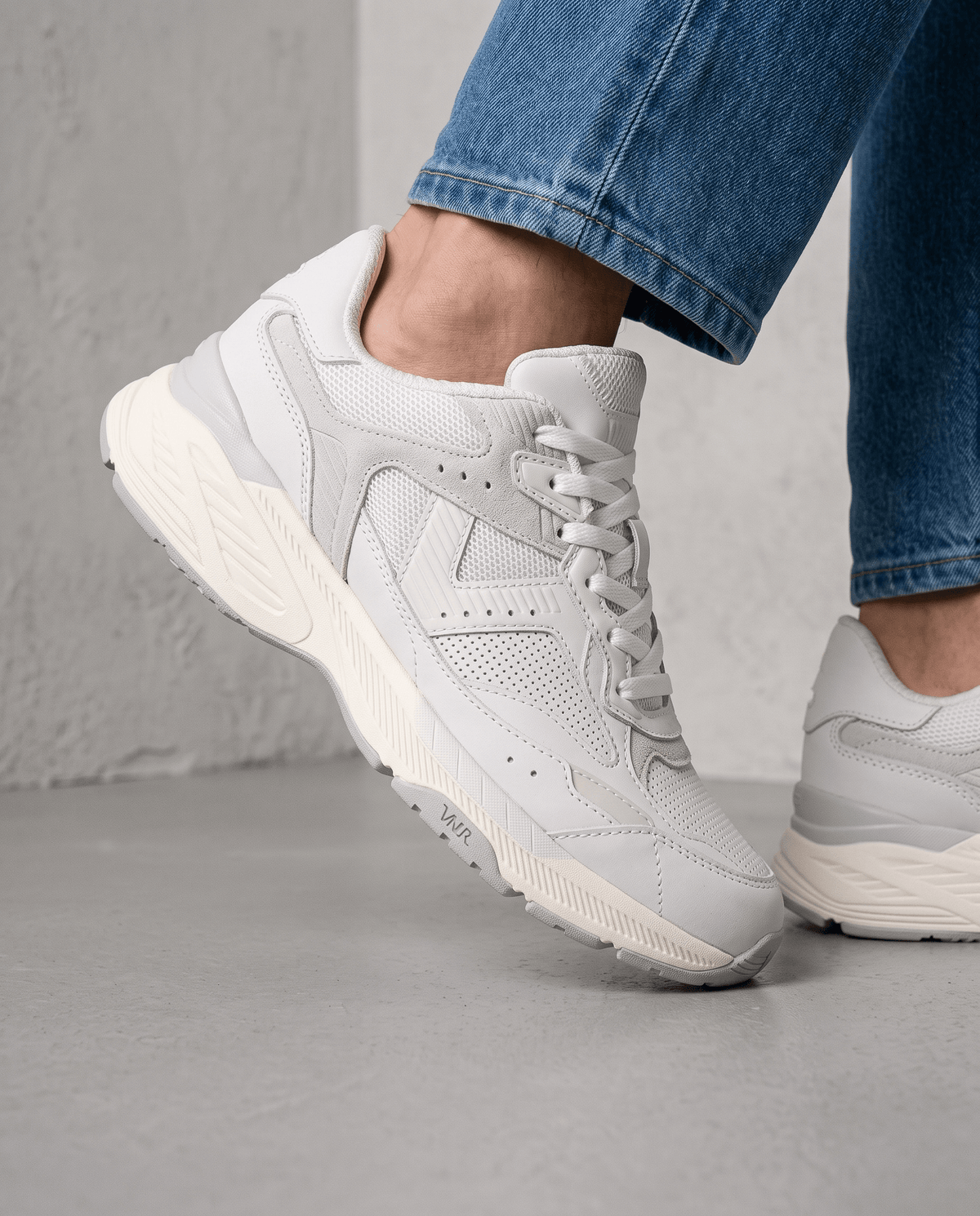Wit lichtgrijs combi Cosmos sneaker