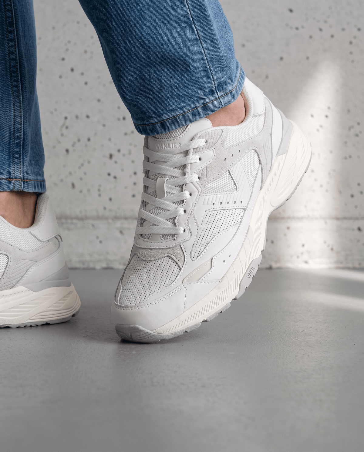 Wit lichtgrijs combi Cosmos sneaker
