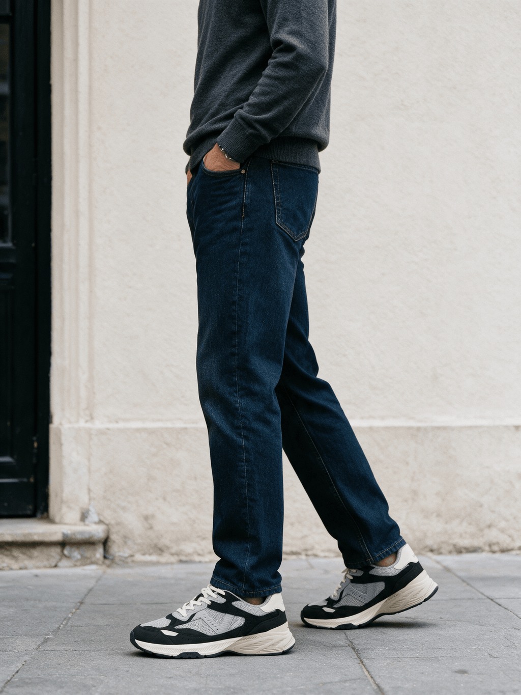 Zwart lichtgrijs combi Cosmos sneaker