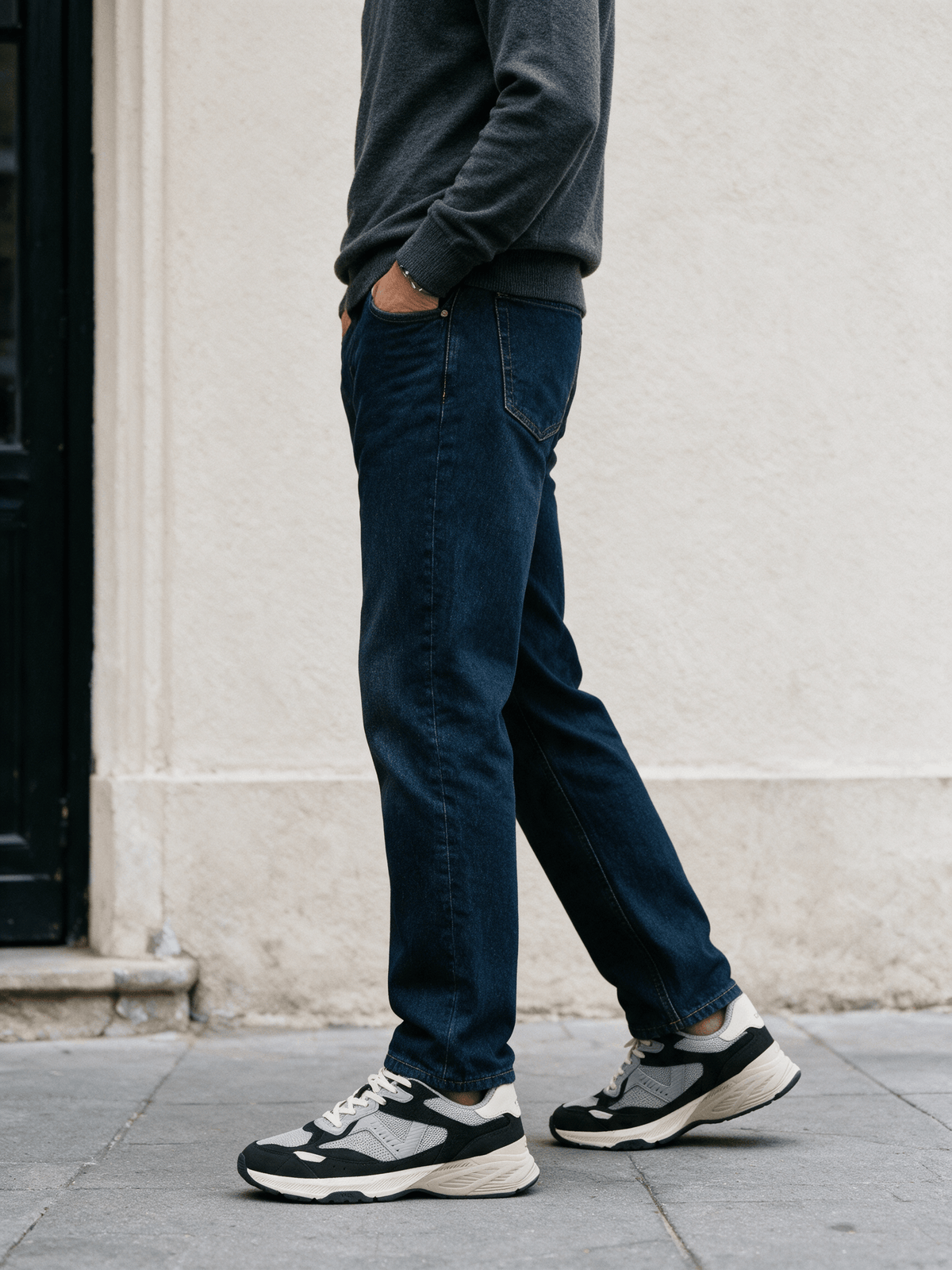 Zwart lichtgrijs combi Cosmos sneaker