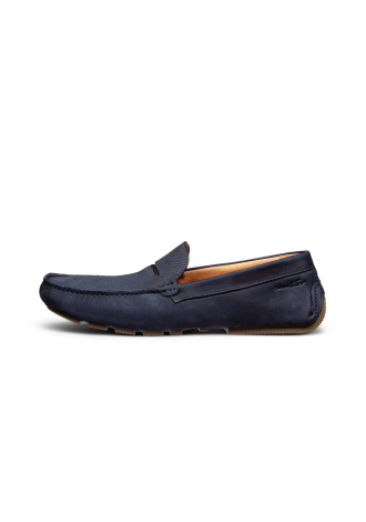 Mokassin aus blauem Nubuk