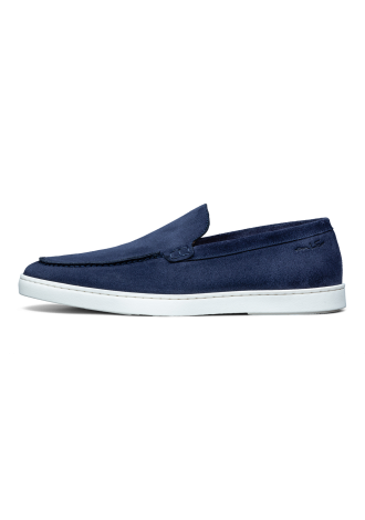 Lugano Mokassin aus marineblauem Wildleder