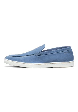 Lugano Slipper aus blauem Wildleder