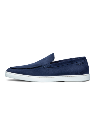 Lugano Slipper aus blauem Wildleder