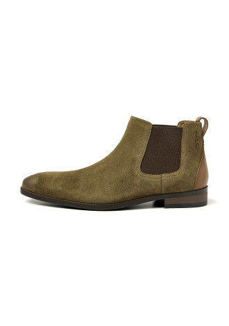 Graugrüner Vienna Chelsea-Stiefel aus Wildleder