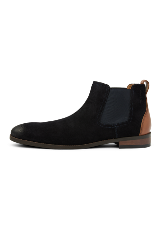Marineblauer Veloursleder-Chelsea-Stiefel Vienna
