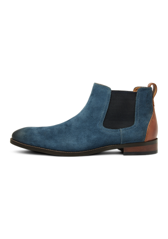 Wiener Chelsea-Stiefel aus blauem Wildleder