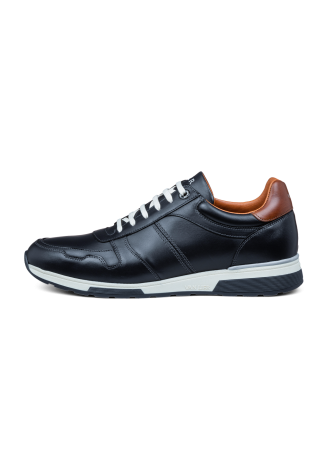 Dunkelblauer Positano-Sneaker aus Glattleder