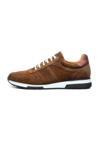 Positano Turnschuh aus cognacfarbenem Wildleder