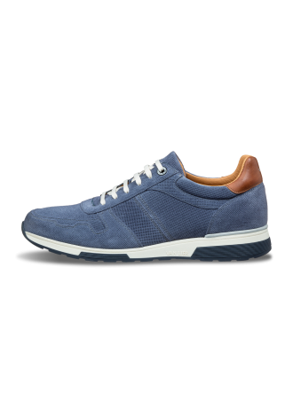 Positano-Sneaker aus metallblauem Wildleder