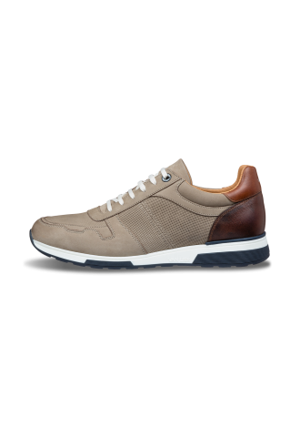 Positano-Sneaker aus taupefarbenem Nubukleder