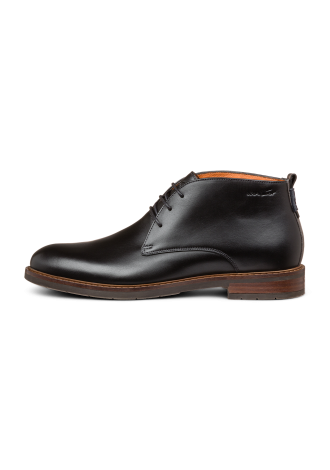  Anthrazitgrauer Boston-Stiefel aus glattem Leder