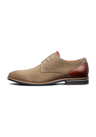 Amalfi-Schnürschuh aus Wildleder in Taupe