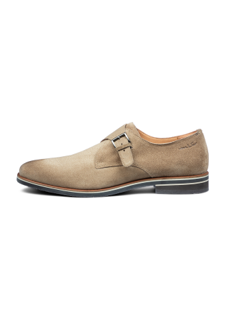 Amalfi-Schnallenschuh aus Wildleder in Taupe