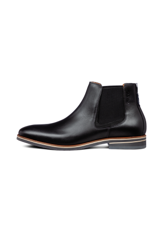 Amalfi Chelsea-Stiefel aus schwarzem Glattleder