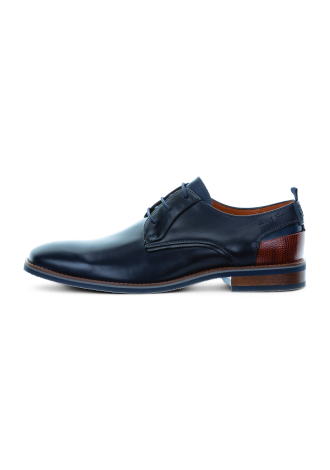 Marineblauer Amalfi-Schnürschuh aus Glattleder