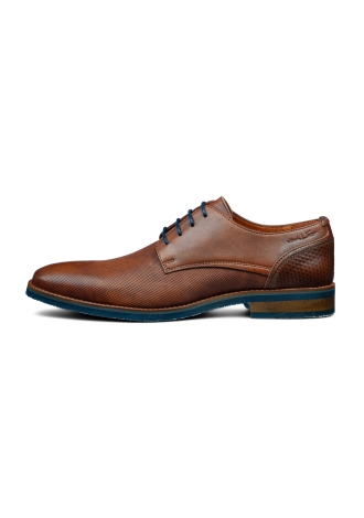 Amalfi-Schnürschuh aus hellcognacfarbenem Glattleder