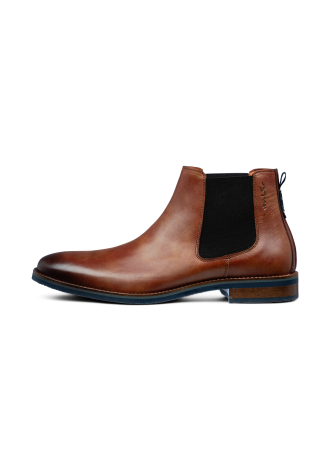 Amalfi Chelsea-Stiefel aus hellcognacfarbenem Glattleder