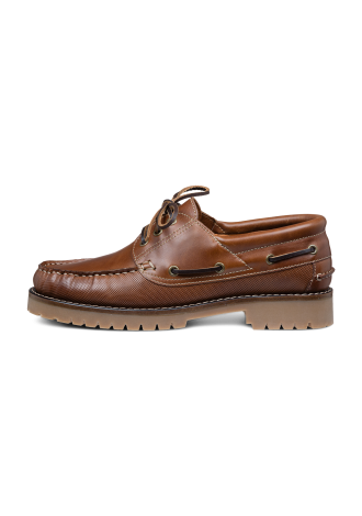 Baylands-Boot aus braunem Cognac-Glattleder