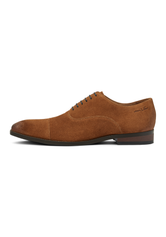 Cognacfarbener Wildleder-Schnürschuh Bregenz