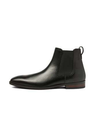 Bregenz Chelseastiefel aus schwarzem Glattleder