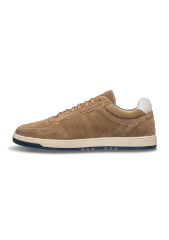 Sand beige Miami-sneaker aus Veloursleder