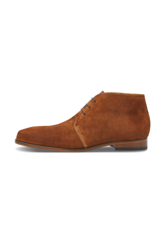 Rhodes Schnürschuhe aus cognacfarbenem Schweden