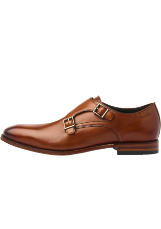 Cognacfarbener Madison-Schnallenschuh aus Glattleder