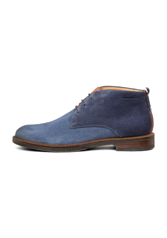 Boston-Stiefel aus metallblauem Wildleder