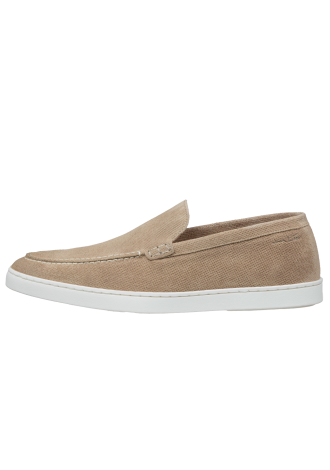 Lugano Slipper aus sand beige Wildleder
