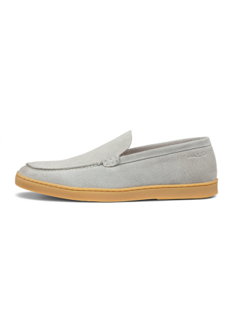 Lugano Slipper aus hell grau Wildleder