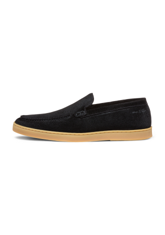 Lugano Slipper aus schwarz Wildleder
