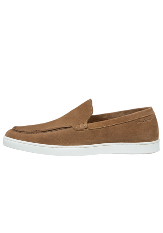 Lugano Slipper aus sand beige Veloursleder