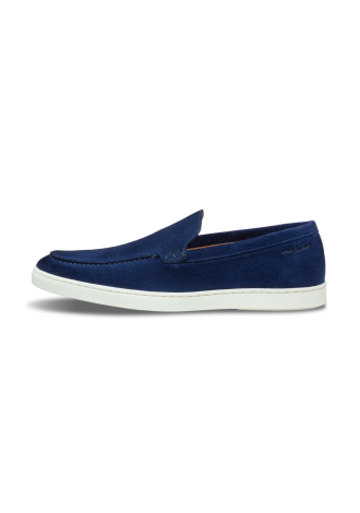 Lugano Slipper aus blau Veloursleder