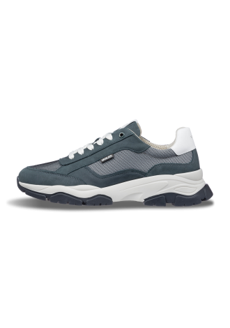 Grau blau Raptor-Sneaker aus Nubukleder
