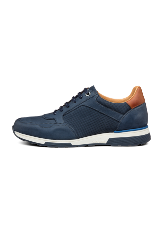 Marineblauer Positano-Sneaker aus Nubukleder