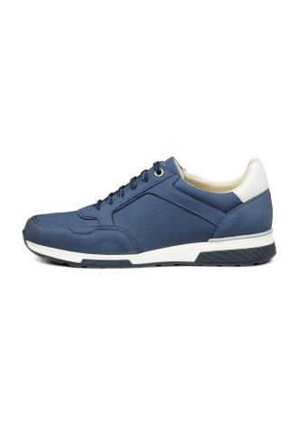 Blauer Positano-Sneaker aus Nubukleder