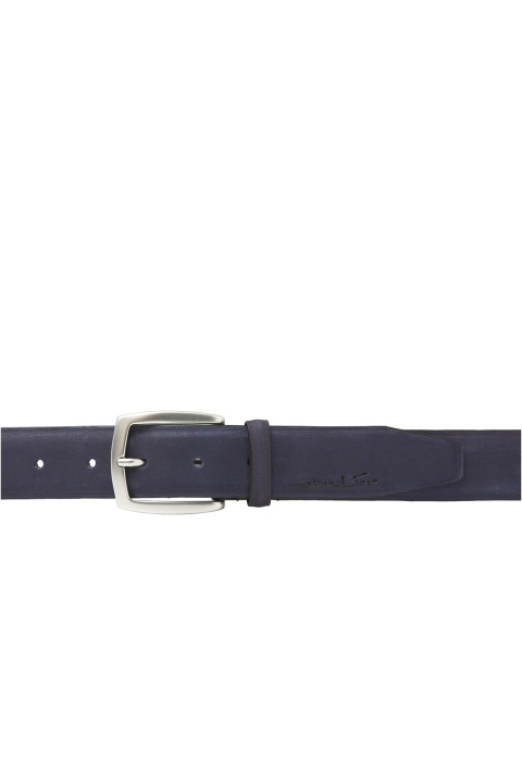 Blauer Cintura Sportiva-Gürtel aus Nubukleder