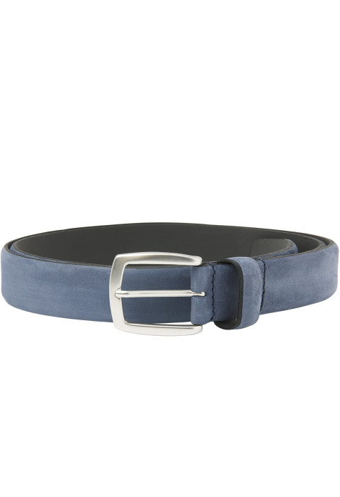 Marineblauer Cintura Sportiva-Gürtel aus Nubukleder