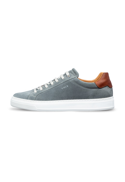 Barossa Sneaker aus grau-blauem Veloursleder