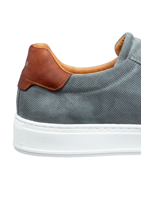 Barossa Sneaker aus grau-blauem Veloursleder