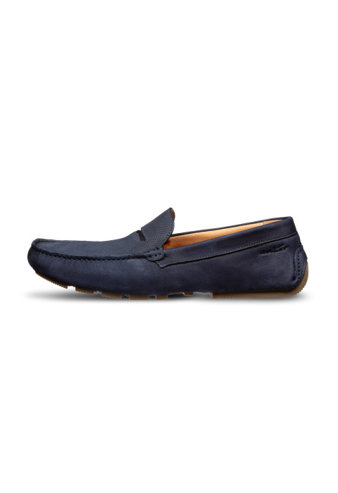 Mokassin aus blauem Nubuk