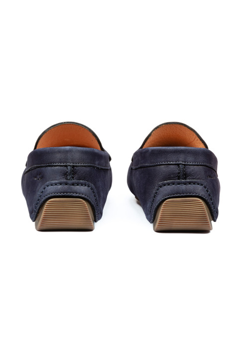Mokassin aus blauem Nubuk