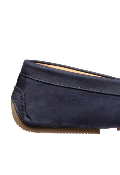 Mokassin aus blauem Nubuk