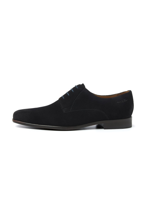 Marineblauer Egeus-Schnürschuh aus Wildleder